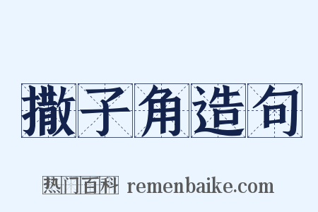 撒子角造句是什么意思的图片